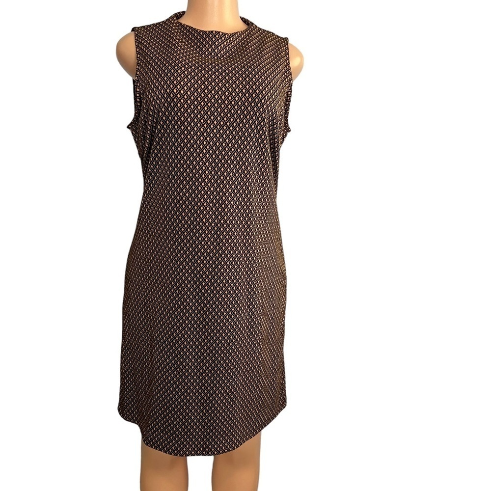 3/$30 ☀️ Chico’s Brown and Black Geometric Sheath Dress